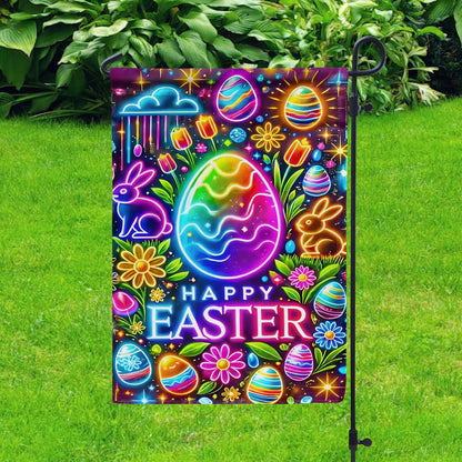 Shineful Garden Flag 12" x 18" Neon Bloom Easter