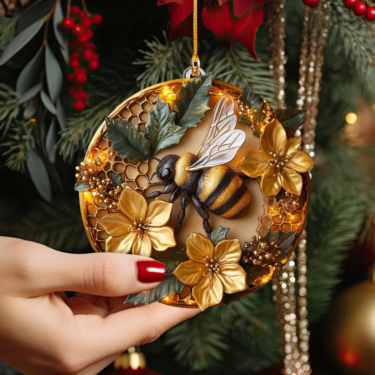 Shineful 2D Acrylic Ornament Bee Merry