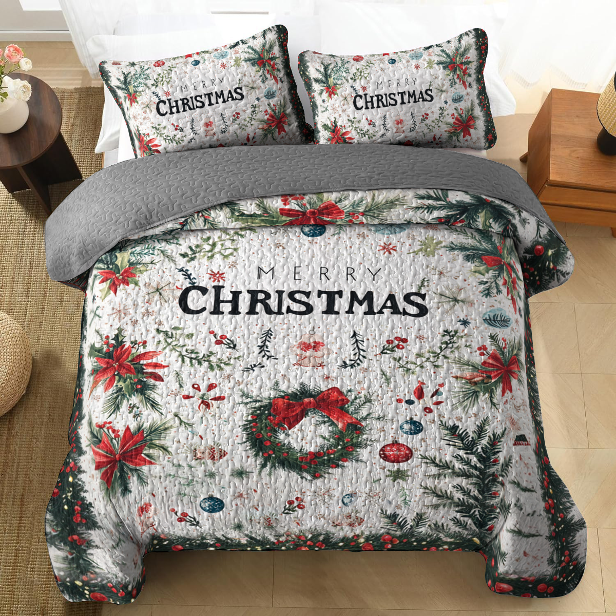 Shineful All Season Quilt 3-Piece Set - Christmas