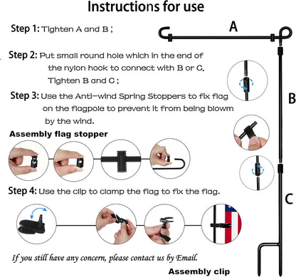 Garden Flag Stand, Flag Pole Holder