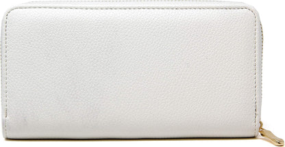 Matching Design Leather Clutch Wallet