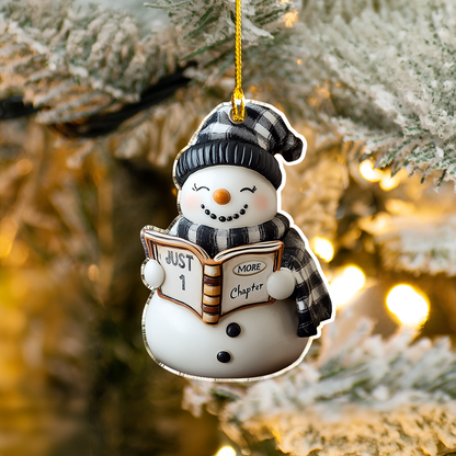 Shineful 2D Acrylic Ornament Frosty Just One More Chapter Snowman