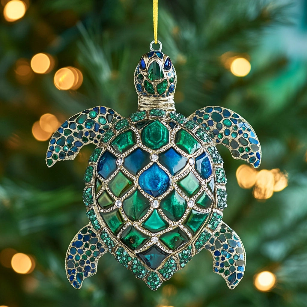 Shineful 2D Acrylic Ornament Sea Turtle Sparkle