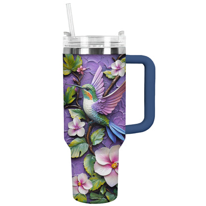 Shineful Glossy Tumbler Blossom Hummingbird