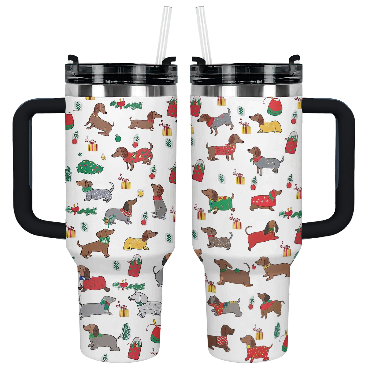 Shineful Tumbler Christmas Dachshund Cheer