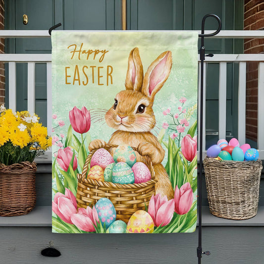 Shineful Garden Flag 12" x 18" - Easter Bunny Garden Flag