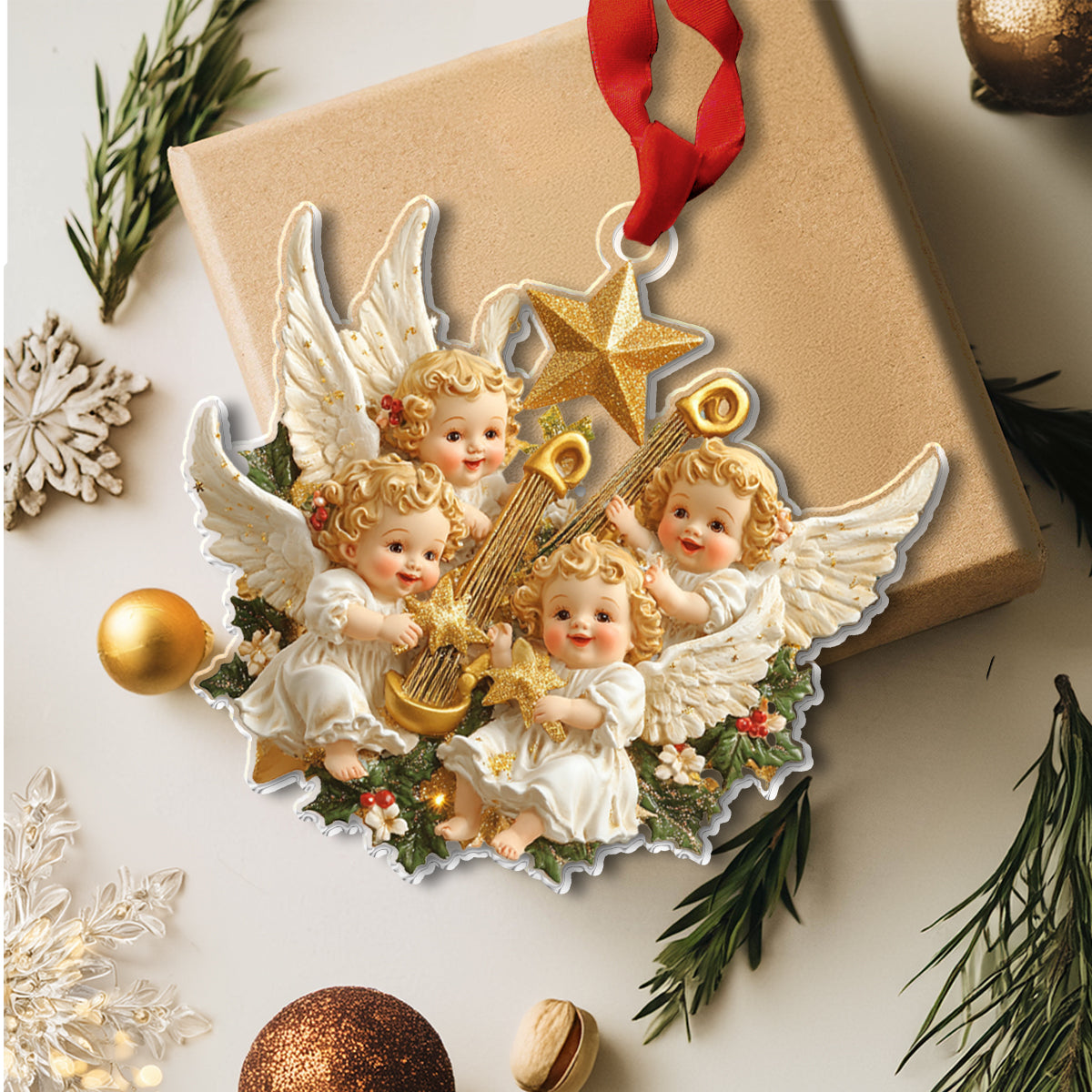 Shineful 2D Acrylic Ornament - Cherub Choir