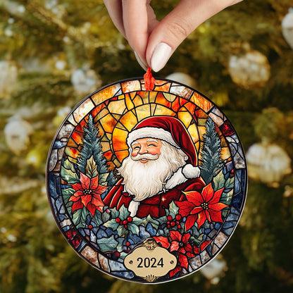 Glänzendes 2D-Acryl-Ornament für das Weihnachtsfenster 