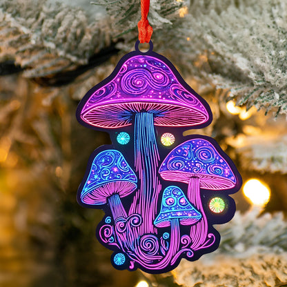 Glänzendes 2D-Acryl-Ornament – Mystischer Pilz