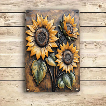 Shineful 2D Metal Sign Sunflowers Lovely