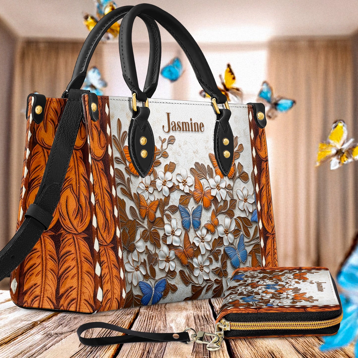 Shineful Butterfly Leather Bag A Touch of Grace