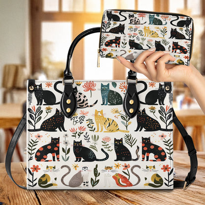 Sac en cuir brillant Botanical Cat Bliss