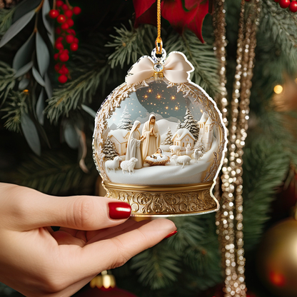 Shineful 2D Acrylic Ornament Golden Light Of The Nativity