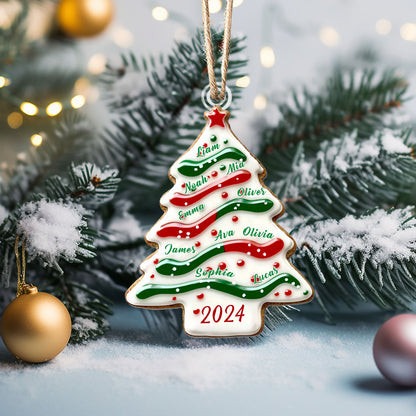 Shineful Personalized 2D Acrylic Ornament - 2024 Family Tree