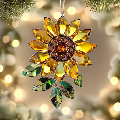 Shineful 2D Acrylic Ornament Sunflower Golden Rays of Joy