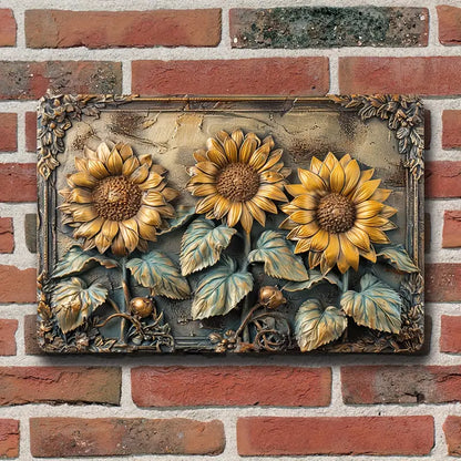 Shineful Metal Sign 2D Vintage Retro Sunflower Delight