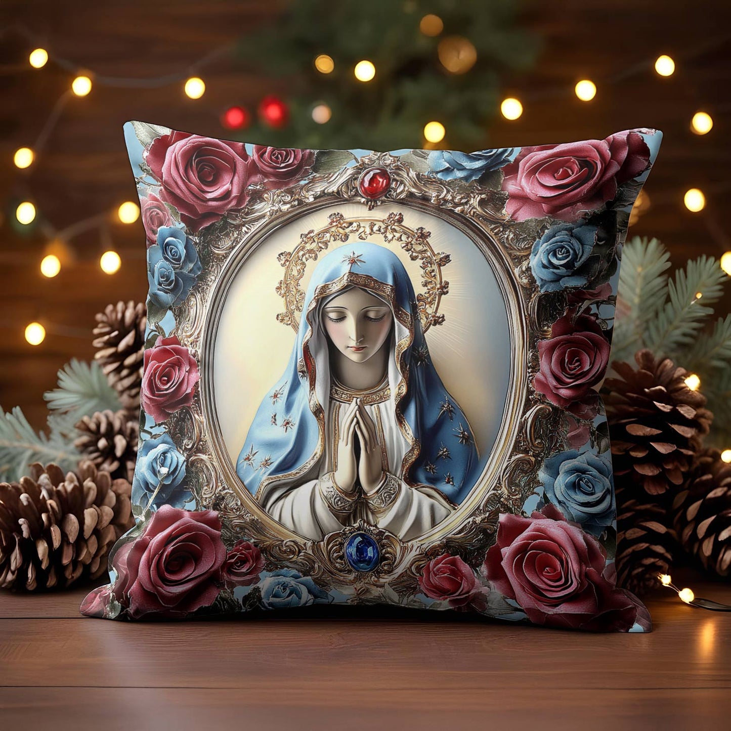 Shineful 2D Print Cushion Cover, Pillowcase, Pillows Covers Holy Mother’s Embrace