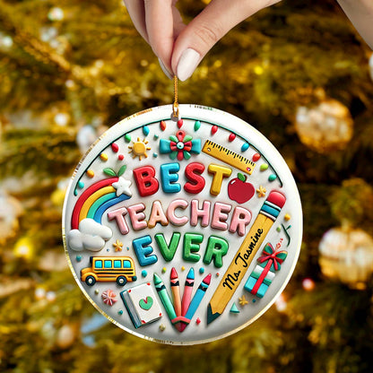 Shineful Acrylic Ornament Personalized Happy Christmas Teacher