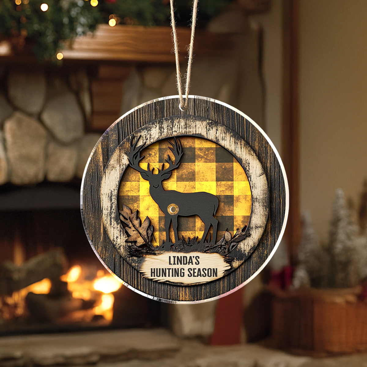 Shineful Personalized 2D Acrylic Ornament Deer Hunting Season