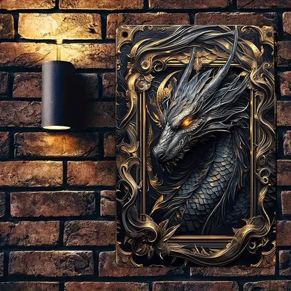 Shineful 2D Metal Sign Inferno Dragon Gothic