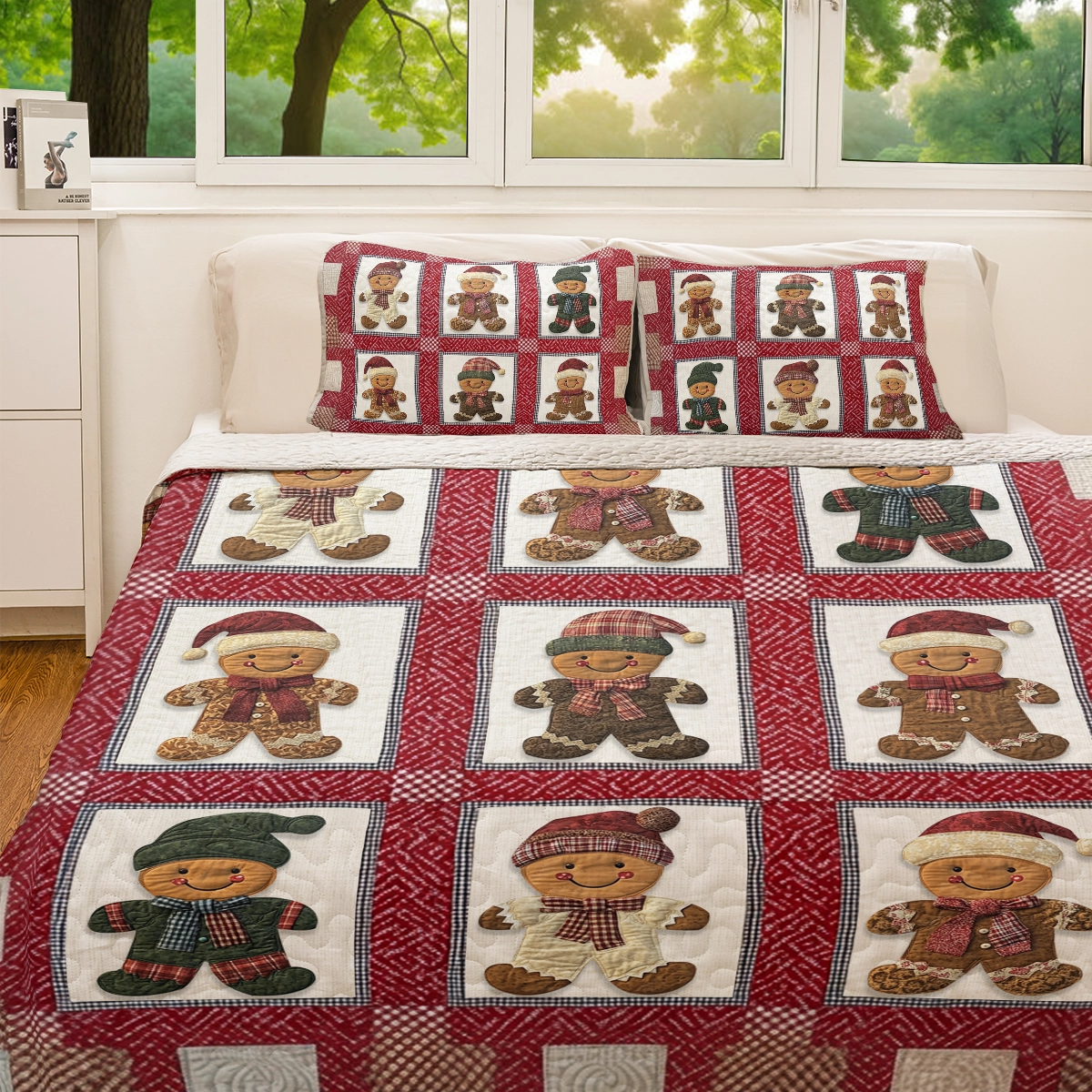 Shineful All Season Quilt 3-Piece Set Gingerbread Dreams