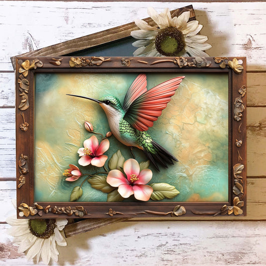 Shineful 2D Metal Sign Hummingbird Haven