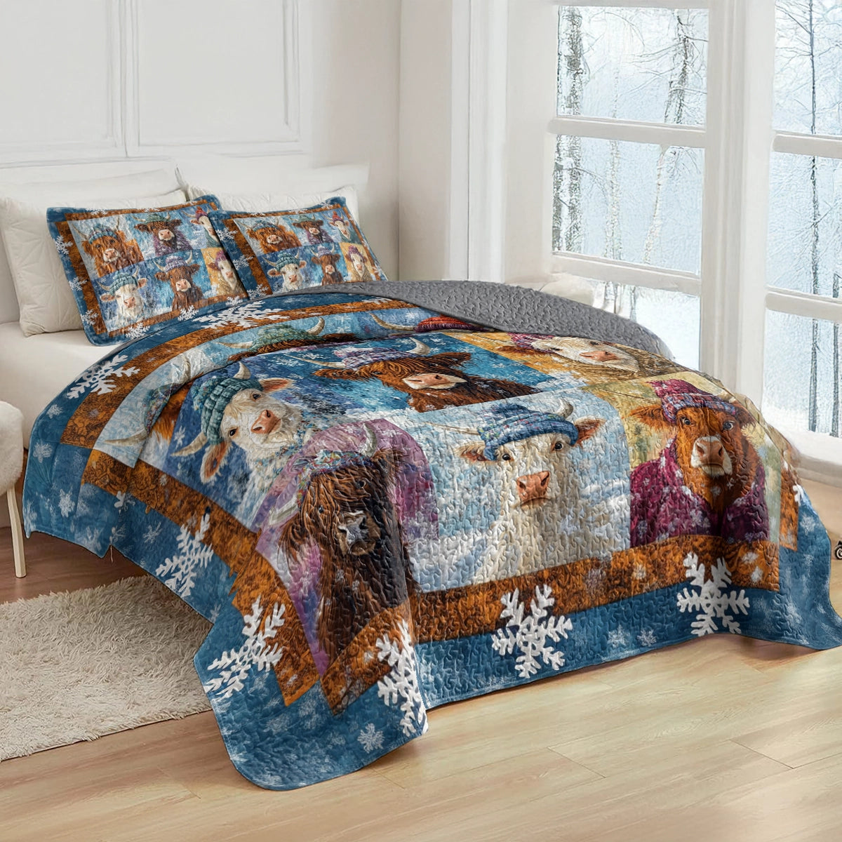 Shineful All Season Quilt 3-Piece Set - Cozy Highland Winter