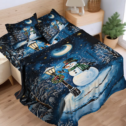 Shineful 4-Piece Bed Sheet Set - Frosty Night