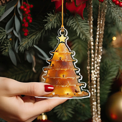 Shineful 2D Acrylic Ornament - Honeycomb Christmas Tree Collection