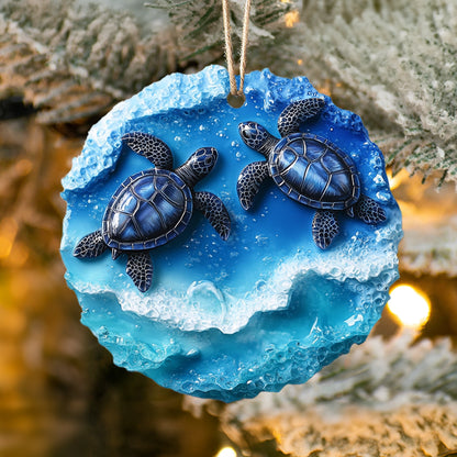 Shineful 2D Acrylic Ornament Ocean Bliss Turtle