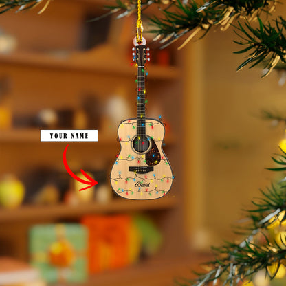 Shineful 2D Acrylic Ornament Personalized Dreadnought Acoustic Guitar Collection