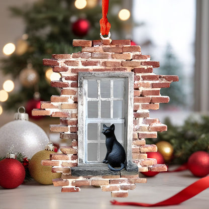 Shineful 2D Acrylic Ornament - Feline In The Window