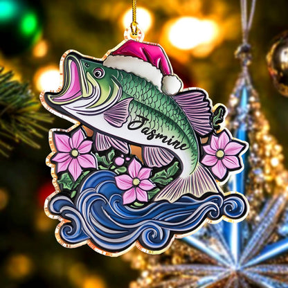 Shineful 2D Acrylic Ornament Personalized Gentle Bass Christmas Lovely