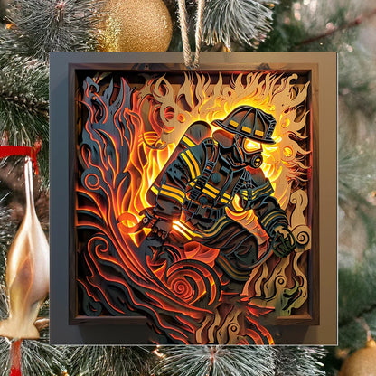 Shineful Acrylic Ornament Firefighter : First Responder Flask Set