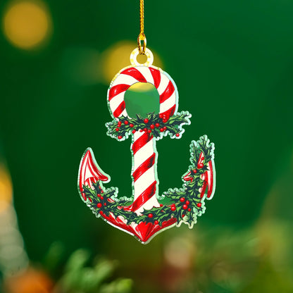 Shineful Acrylic Ornament Sailing Candy Cane Anchor