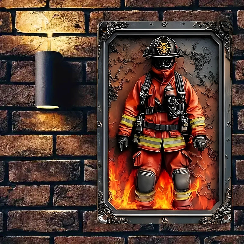 Shineful 2D Metal Sign Firefighter's Sacrifice