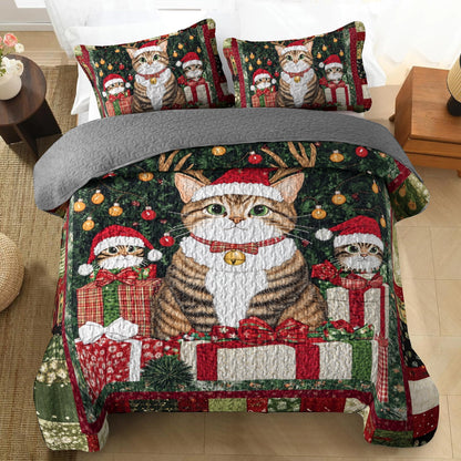 Shineful All Season Quilt 3-Piece Set Holiday Whiskers