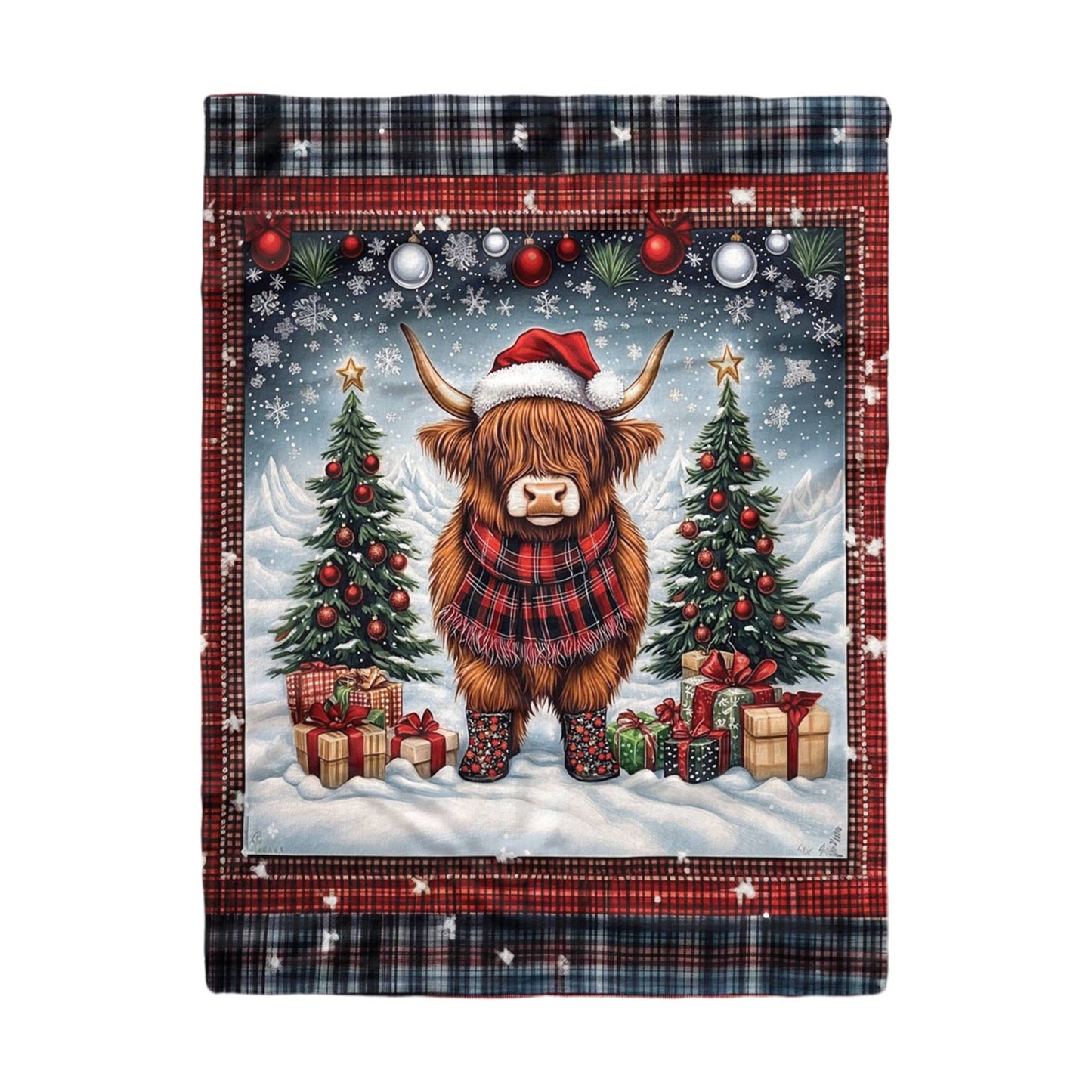 Shineful Fleece Blanket Mooey Christmas