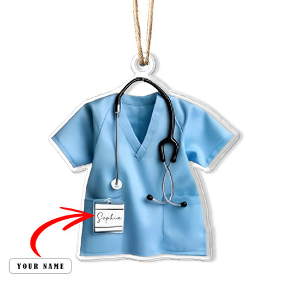 Shineful Personalized 2D Acrylic Ornament - Personalized Nurse Scrubs