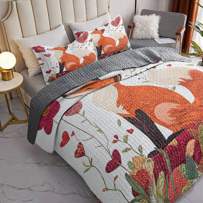 Shineful All Season Quilt 3-Piece Set - Whimsical Fox Love