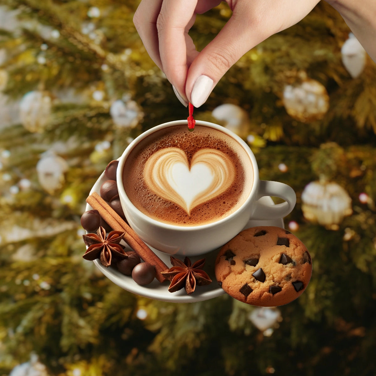 Shineful 2D Acrylic Ornament Delight Latte Love