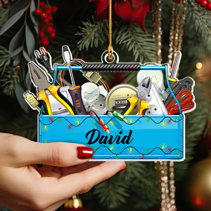 Shineful Personalized 2D Acrylic Ornament - Electrician's Toolbox