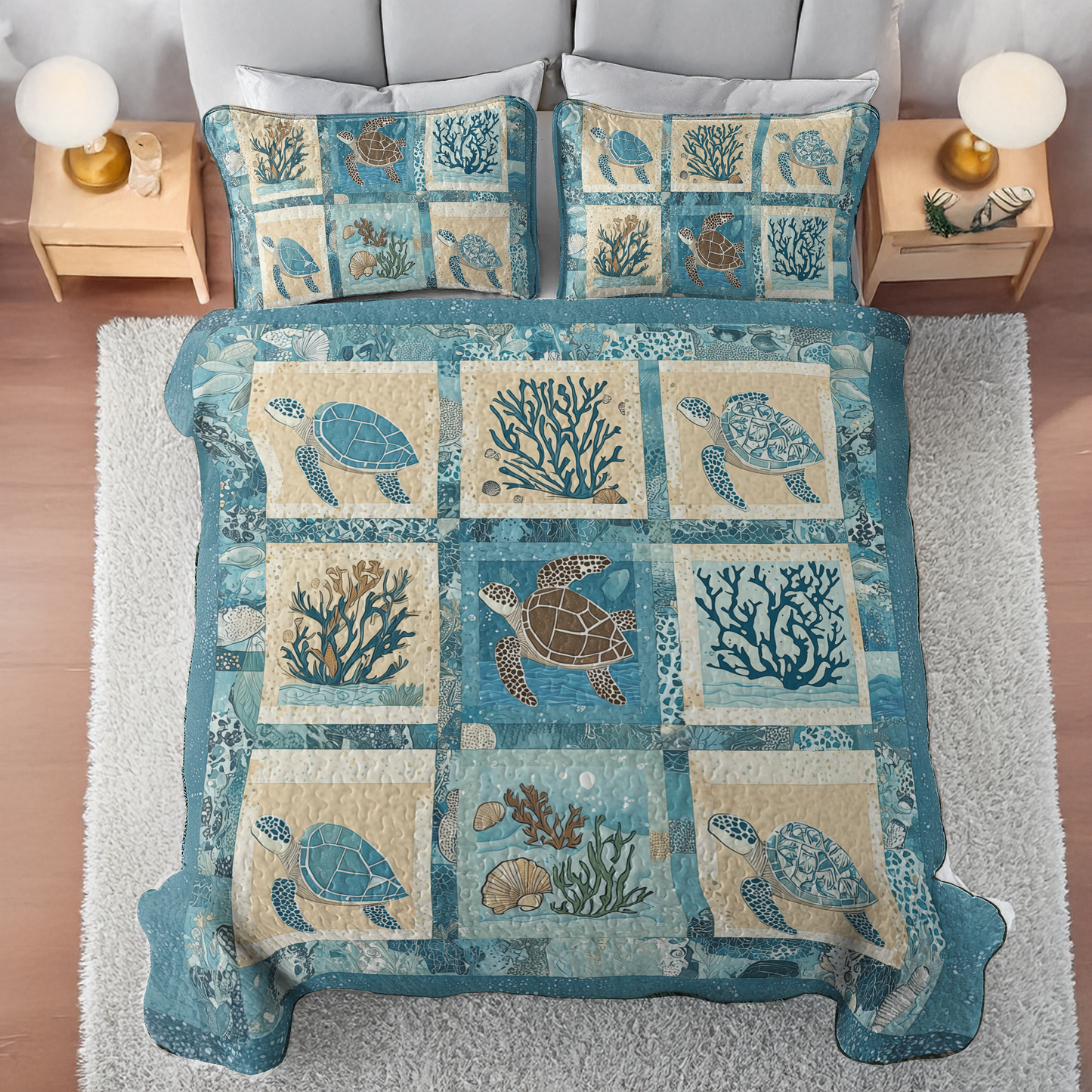 Shineful All Season Quilt 3-Piece Set - Coastal Harmony