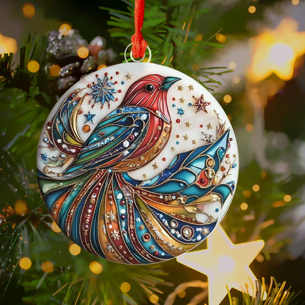 Shineful 2D Acrylic Ornament Colorful Bird