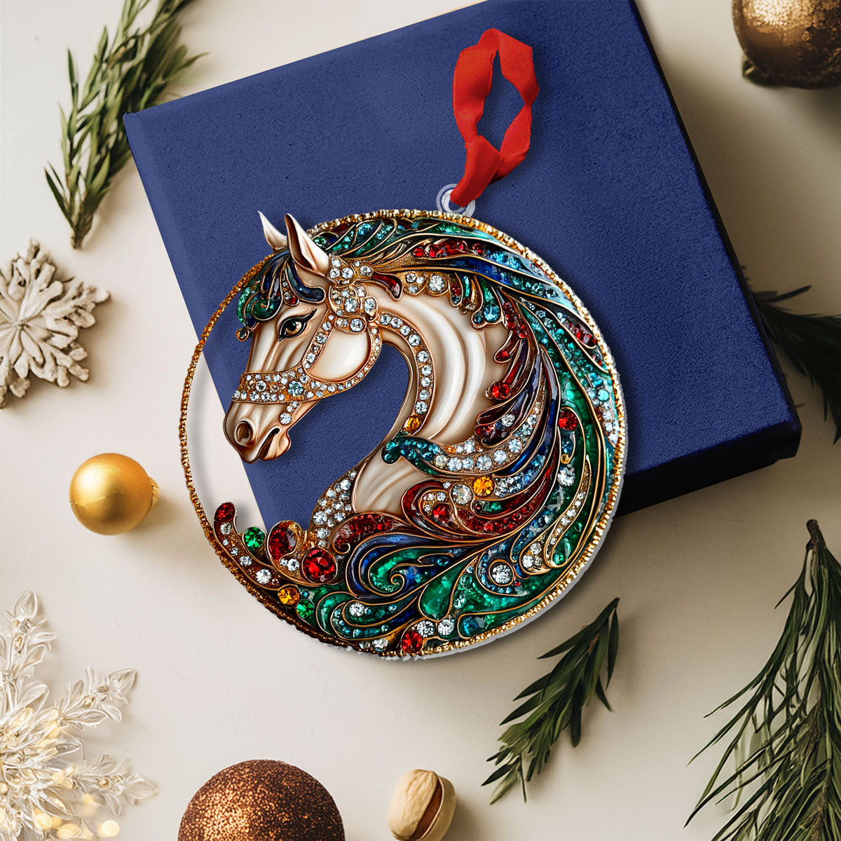 Shineful 2D Acrylic Ornament Sparkling Stallion Charm