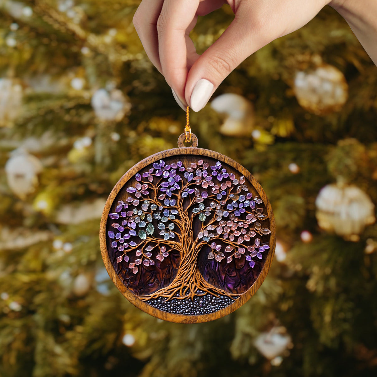 Shineful 2D Acrylic Ornament - Gemstone Tree of Life