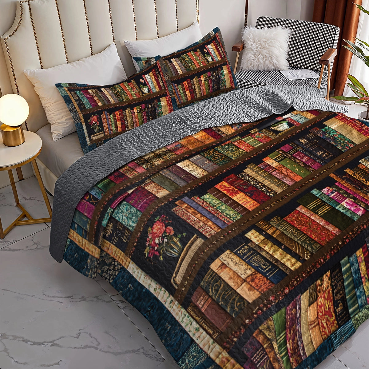 Shineful All Season Quilt 3-Piece Set - Bookworm's Paradise