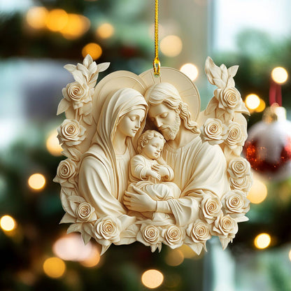 Shineful 2D Acrylic Ornament Blessed Family Holiday