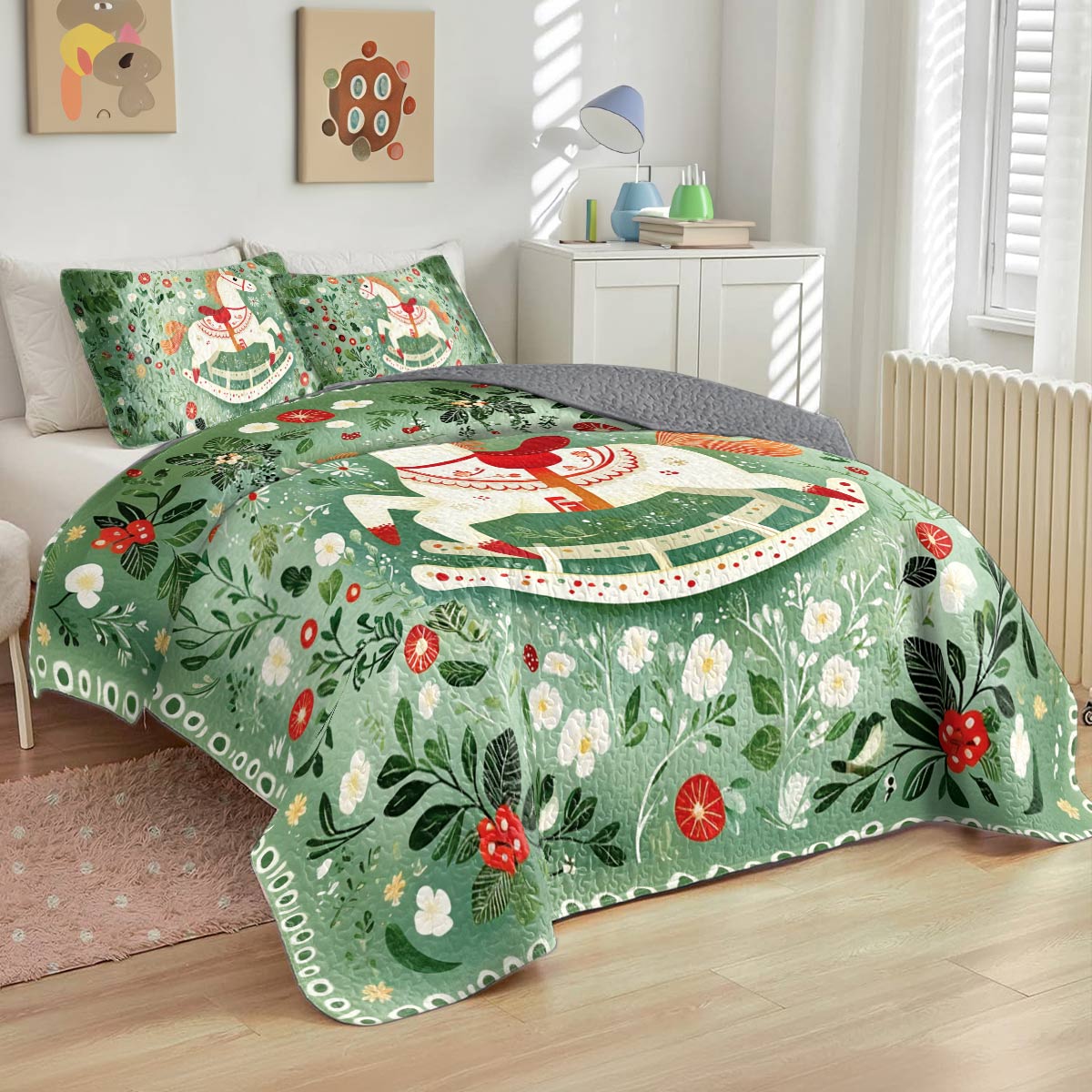 Shineful All Season Quilt 3-Piece Set Rocking Horse Dreams