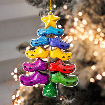 Shineful 2D Acrylic Ornament Nurse Croc Christmas Tree